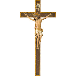 Cristo Pisa en cruz simple ancha